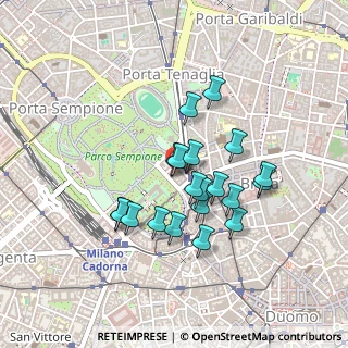 Mappa Via Antonio Beretta, 20121 Milano MI, Italia (0.365)