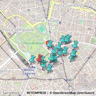 Mappa Via Antonio Beretta, 20121 Milano MI, Italia (0.411)