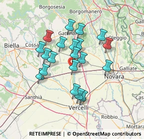 Mappa Via per Greggio snc, 28060 Recetto NO, Italia (11.5995)