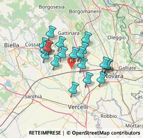 Mappa Via per Greggio snc, 28060 Recetto NO, Italia (10.61)