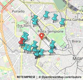 Mappa Largo 5º Alpini, 20123 Milano MI, Italia (0.8735)