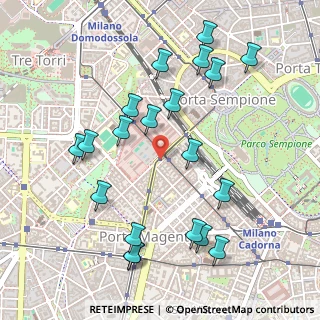 Mappa Largo 5º Alpini, 20123 Milano MI, Italia (0.5535)