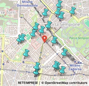 Mappa Largo 5º Alpini, 20123 Milano MI, Italia (0.5535)