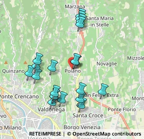 Mappa Via Sottocastello, 37142 Poiano VR, Italia (1.911)