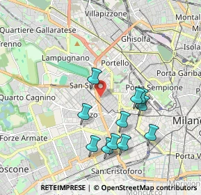Mappa Via Alessandro Magnasco, 20149 Milano MI, Italia (1.80455)