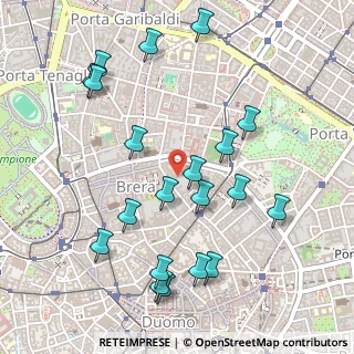 Mappa Via Borgonuovo, 20121 Milano MI, Italia (0.5605)