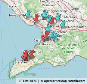 Mappa Via Padiglione, 80053 Castellammare di Stabia NA, Italia (7.06611)