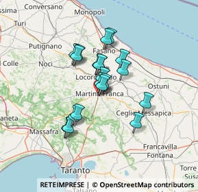 Mappa Via V.o Raguso, 74015 Martina Franca TA, Italia (10.645)