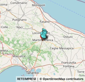 Mappa Via V.o Raguso, 74015 Martina Franca TA, Italia (29.37182)