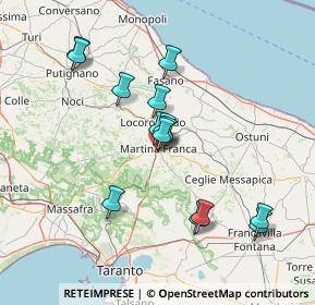 Mappa Via V.o Raguso, 74015 Martina Franca TA, Italia (14.365)
