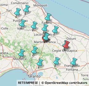 Mappa Via V.o Raguso, 74015 Martina Franca TA, Italia (14.95235)