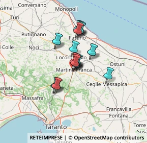 Mappa Via V.o Raguso, 74015 Martina Franca TA, Italia (9.4675)