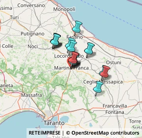 Mappa Via Delle Arti, 74015 Martina Franca TA, Italia (8.51895)