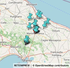 Mappa Prima Traversa Via Madonnina, 74015 Martina Franca TA, Italia (8.6655)