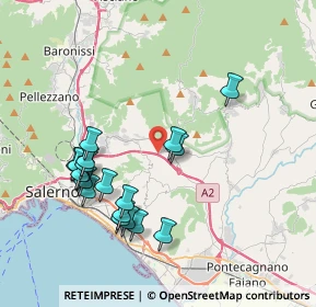 Mappa A3 Napoli - Reggio Calabria, 84133 Salerno SA, Italia (4.20526)