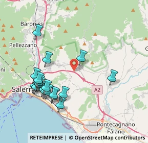 Mappa A3 Napoli - Reggio Calabria, 84133 Salerno SA, Italia (4.42556)