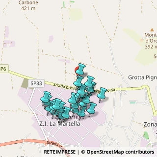 Mappa Contrada le Matinelle, 75100 Matera MT, Italia (1.02222)