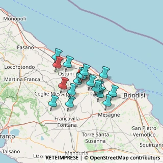 Mappa Contrada Petraro, 72012 Carovigno BR, Italia (9.76722)