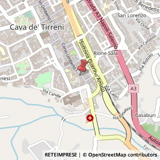 Mappa Corso Umberto I, 44, 84013 Cava de' Tirreni, Salerno (Campania)