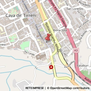 Mappa Corso Umberto I, 93, 84013 Cava de' Tirreni, Salerno (Campania)
