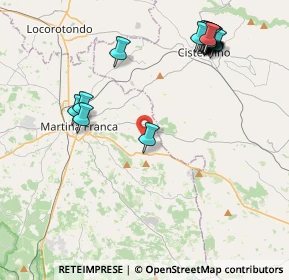 Mappa Via Vecchia Ceglie, 74015 Martina Franca TA, Italia (5.3795)