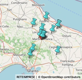 Mappa Via Giuseppe Guglielmi - II Traversa, 74015 Martina Franca TA, Italia (9.285)