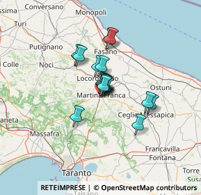 Mappa Via Taranto, 74015 Martina Franca TA, Italia (8.22529)