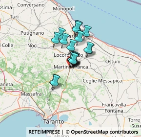 Mappa Via Taranto, 74015 Martina Franca TA, Italia (8.168)