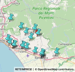 Mappa Via Mangiarelli, 84096 Montecorvino Rovella SA, Italia (9.3405)