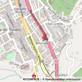 Mappa Via Sala, 39, 84013 Cava de' Tirreni, Salerno (Campania)