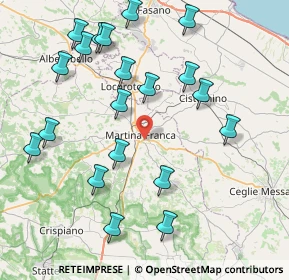 Mappa Via Maria D'Enghien, 74015 Martina Franca TA, Italia (9.72)