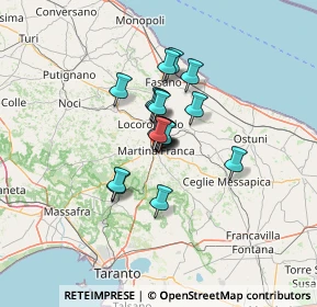 Mappa Via Maria D'Enghien, 74015 Martina Franca TA, Italia (8.22611)