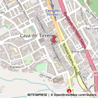 Mappa Corso Umberto I, n?86, 84013 Cava de' Tirreni, Salerno (Campania)