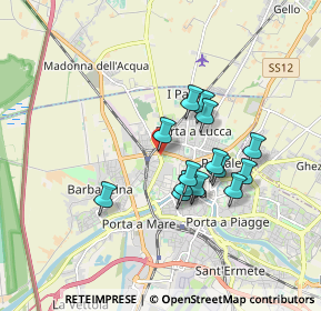 Mappa Via Vecchia di Barbaricina, 56122 Pisa PI, Italia (1.46714)