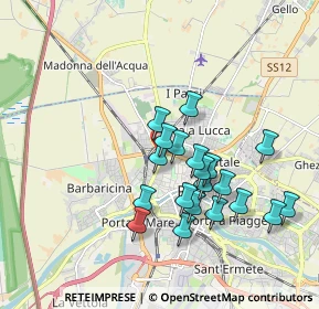 Mappa Via Vecchia di Barbaricina, 56122 Pisa PI, Italia (1.6855)