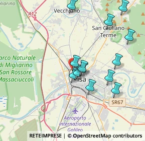 Mappa Via Vecchia di Barbaricina, 56122 Pisa PI, Italia (3.76308)