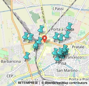 Mappa Via Vecchia di Barbaricina, 56122 Pisa PI, Italia (0.8385)