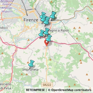 Mappa Via Costa al Rosso, 50012 Bagno a Ripoli FI, Italia (3.45636)