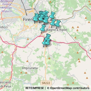 Mappa Via Costa al Rosso, 50012 Bagno a Ripoli FI, Italia (3.6435)