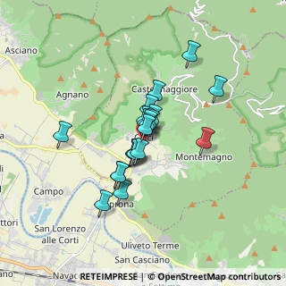 Mappa Via Vincente della Chiostra, 56011 Calci PI, Italia (1.201)