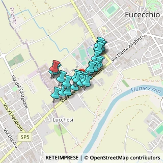 Mappa Via Prov. Fiorentina, 50054 Fucecchio FI, Italia (0.26538)