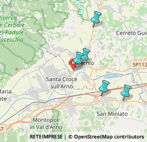Mappa Via Prov. Fiorentina, 50054 Fucecchio FI, Italia (6.56)