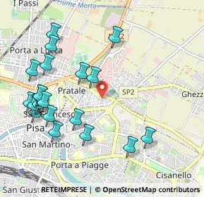 Mappa Via Carlo Goldoni, 56127 Pisa PI, Italia (1.19)