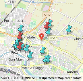 Mappa Via Carlo Goldoni, 56127 Pisa PI, Italia (1.0735)