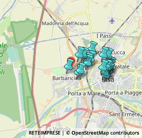Mappa Via Giuseppe Massarenti, 56122 Pisa PI, Italia (1.423)