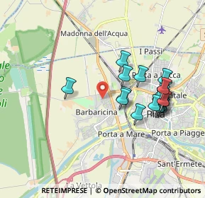 Mappa Via Giuseppe Massarenti, 56122 Pisa PI, Italia (1.849)