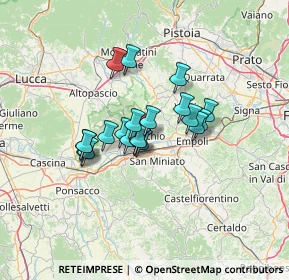 Mappa Via di Ponzano, 50054 Fucecchio FI, Italia (9.6045)