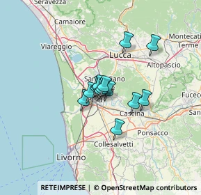 Mappa Via P. Bracciolini Ghezzano, 56010 San Giuliano Terme PI, Italia (6.97214)