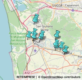 Mappa Via P. Bracciolini Ghezzano, 56010 San Giuliano Terme PI, Italia (5.598)