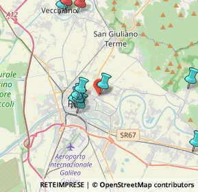 Mappa Via P. Bracciolini Ghezzano, 56010 San Giuliano Terme PI, Italia (4.39273)
